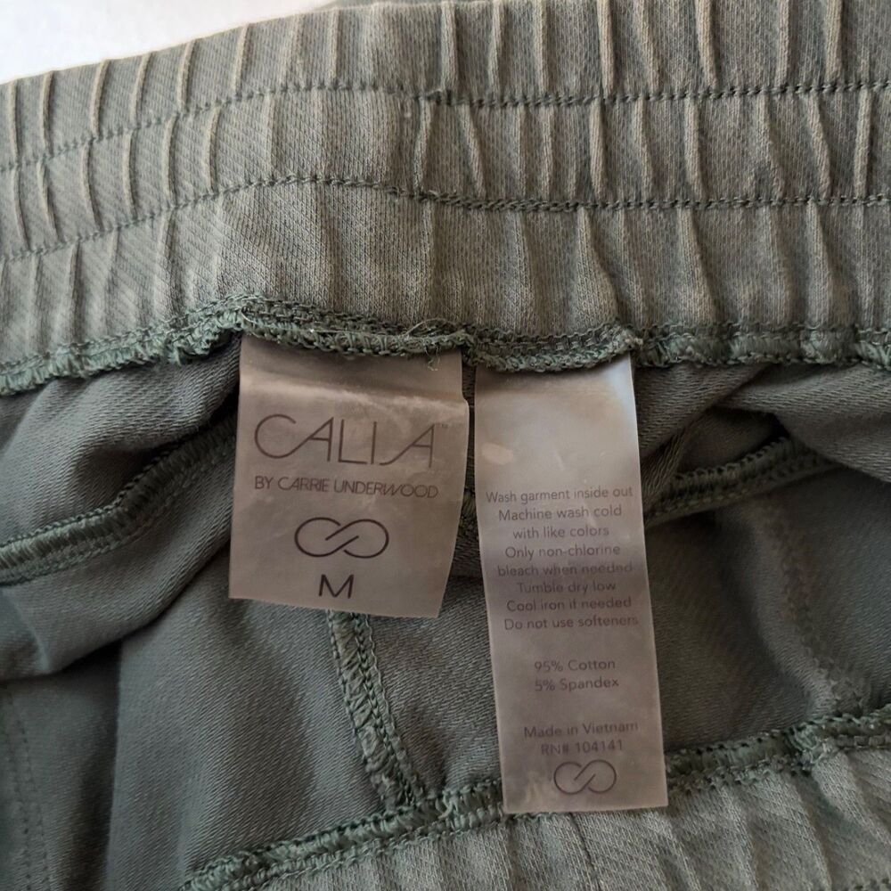 Calia Shorts Women's Medium Green Drawstring 7.5" Inseam Athletic Heavyweight - Picture 5 of 8